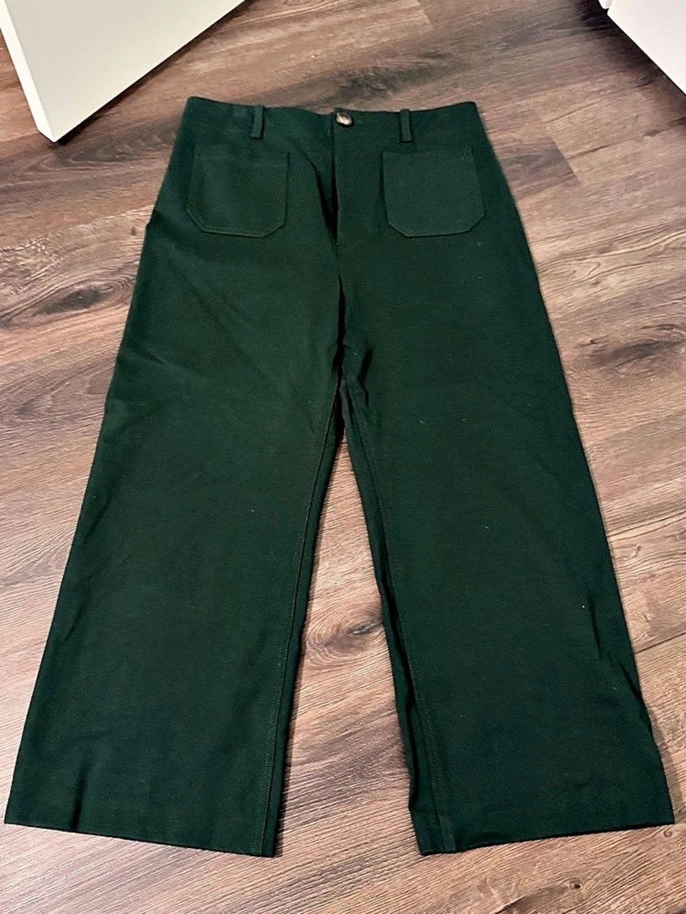 Anthropologie Maeve Jude Wide-Leg Trousers EverGreen color Size 14 NWOT